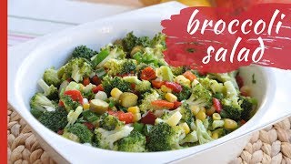 BROCCOLI SALAD Easy amp Light Recipe [upl. by Jolene]