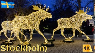 🎄Stockholm Lights Up for the Holidays 🎄 Estocolmo Iluminada para las Fiestas 🎄 ホリデイの光るストックホルム 🎄 [upl. by Odnalref]