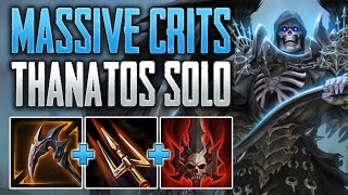 MASSIVE CRITS Thanatos Solo Gameplay SMITE Conquest [upl. by Alian]