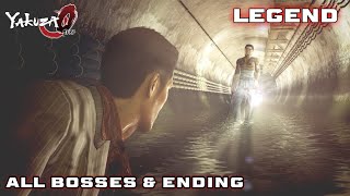 Yakuza 0 PS5  All Bosses LEGEND amp Ending [upl. by Adyaj]