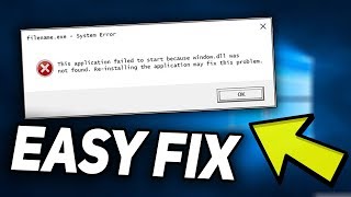 Fix Windowdll is missing or corrupted [upl. by Einomrah]