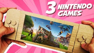 3 Amazing Nintendo Cardboard Games Compitition [upl. by Nnylyak345]