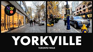 Luxurious Yorkville  Toronto Walk  November 2023 [upl. by Isidore60]