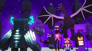 Warden vs Ender Dragon and Army of the End Kingdoms Minecraft Animation Movie [upl. by Ylrebnik]