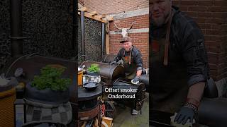 bbq offsetsmoker onderhoud seasonnen [upl. by Hasseman]