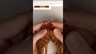 How to knit stranded colorwork continental style yarn in left hand knitting strandedcolorwork [upl. by Derman36]