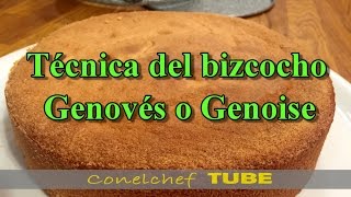 Bizcocho Genovés o Genoise  Súper esponjoso [upl. by Stillman]