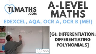 ALevel Maths G104 Differentiation Differentiating Polynomials [upl. by Ajar]