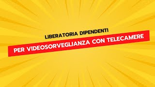 Liberatoria Dipendenti per Videosorveglianza con Telecamere  Fac Simile e Guida [upl. by Asyl]