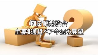 FX日曜勉強会 主要3通貨ペア今週の展望 [upl. by Sachi759]