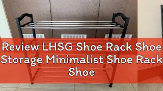 Review LHSG Shoe Rack Shoe Storage Minimalist Shoe Rack Shoe Shelf Plastic Metal Shoe Rack Multi La [upl. by Ensign]