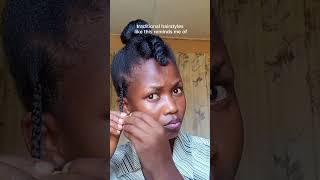 koroba braid natural yorubanation nigeria howtostylenaturalhair hairstyles natural hairstyle [upl. by Wendeline]