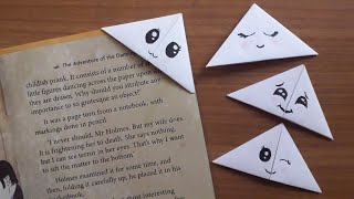 Easy DIY origami corner bookmarks  no glue  easy paper crafts by 10 Crafty Fingers [upl. by Rizika]