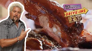 Guy Fieri Comes Back for “Righteous” BBQ in California  Diners DriveIns and Dives  Food Network [upl. by Ahsenot]