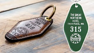 Making A Laser Engraved And HandStitched Vintage Style Leather Hotel Key [upl. by Suoicerpal704]