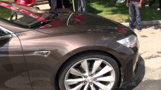 Walk around the brown Model S in the sun [upl. by Verdha]