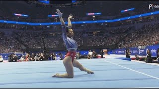 😍 2024 Olympic Trials  Suni Lees gymnastics floor routine [upl. by Olin81]