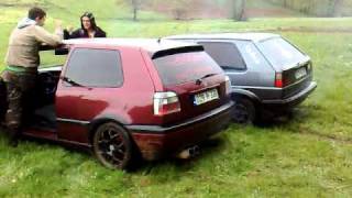 Golf 3 VR6 VS Golf 2 20 [upl. by Jaf632]