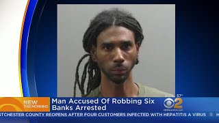 Man Accused Of Robbing Six Banks Arrested [upl. by Arracot]