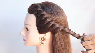 outstanding side braid hairstyle for traditional dress  ponytail hairstyle [upl. by Lindberg]