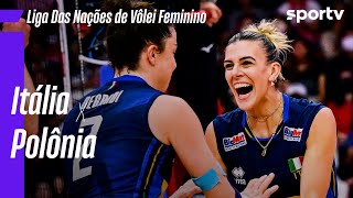 ITÁLIA 3 X 0 POLÔNIA  MELHORES MOMENTOS  SEMIFINAL LIGA DAS NAÇÕES DE VÔLEI FEMININO 2024  sportv [upl. by Sol]