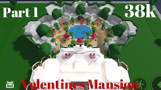 Bloxburg Valentines Mansion  Heart Shaped  Exterior 38K [upl. by Ainollopa]