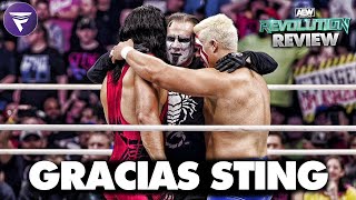 GRACIAS STING  AEW Revolution 2024 REVIEW [upl. by Rehpotsirahc91]