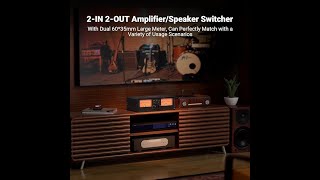 NEOHIPO Amplifier Speaker ET30 Audio SWITCHER 2 In 2 Out HiFi Audio Switcher for 2 amplifiers [upl. by Yelena]