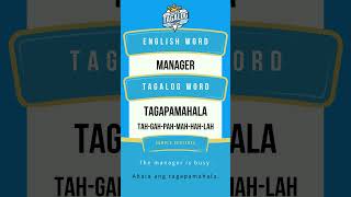 What is quotManagerquot in Tagalog speaktagalognow [upl. by Nevs]