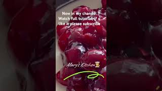 Cherry creamy cake  creative food contentcooks recipe challenge recipe cooking asmr [upl. by Schaeffer]