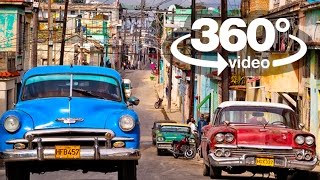 Habana Cuba video 360 grados visita virtual en carro y almendron camera car 360 [upl. by Linn158]