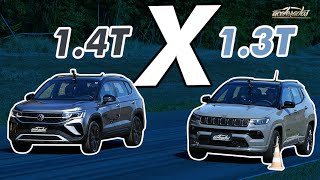 VOLKSWAGEN TAOS BENGA JEEP COMPASS EM LINHA RETA Novos SUVs no Arrancadão 52  Acelerados [upl. by Krawczyk]