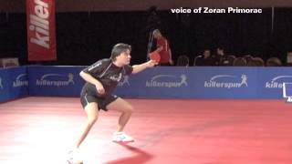 How to Hit a Backhand InsideOut Loop in Table Tennis  Killerspin [upl. by Llessur]