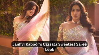 Janhvi Kapoor’s CassataInspired Saree Look [upl. by Ayomat]