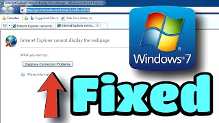 How To Fix Internet Explorer cannot display page on windows 7 [upl. by Burton275]