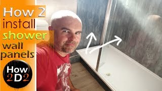 How to install shower wall boards Bathroom panels fitting splashback [upl. by Baalbeer680]