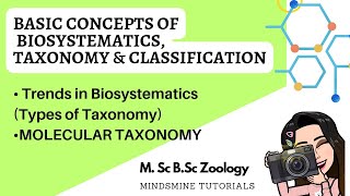 5 MOLECULAR TAXONOMY And Its Applications Trends in Biosystematics Types of TaxonomyMSc BSc [upl. by Aikel]