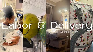 LABOR amp DELIVERY VLOG ᝰᥫ᭡。INDUCED AT 41 WEEKS  24 HOURS IN LABOR [upl. by Oswald]