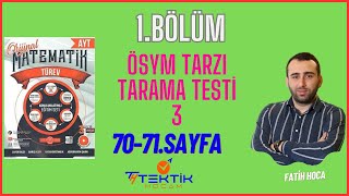 ORİJİNAL TÜREV 2024 MODEL 7071SAYFA  ÖSYM TARZI TARAMA TESTİ3 1BÖLÜMTEKTIKHOCAM [upl. by Argyres]