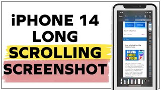 How to Capture Full Page Screenshot in iPhone 14  How to Take Long Screenshot in iPhone 14 [upl. by Aielam]