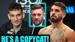 Max Holloway GOES OFF At Ilia Topuria quotHES A COPYCATquot Referring to Conor McGregor COMPARES RESUMES [upl. by Ahsata]