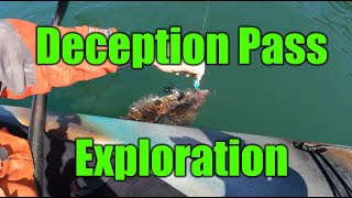 Exploring Deception Pass Bowman Bay Deception Island Urchin Rocks Kayak Fishing [upl. by Dahle]