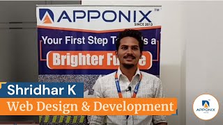 Testimonial By Shridhar K on Web Design amp Development at Apponix Technologies [upl. by Ididn]