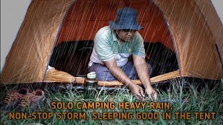 Camping Heavy Rain And Nonstop Storms Sleeping Very Comfortable And Peaceful ASMR [upl. by Wolfson]