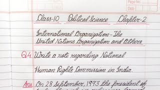 Write a note regarding National Human Rights Commission in India  Class 10  Political Science [upl. by Klara]