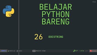 Docstring python 26 [upl. by Atteloj]