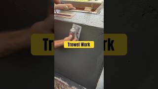 Troweling concrete after stripping forms on concrete countertop concrete concretefinisher [upl. by Jolie]