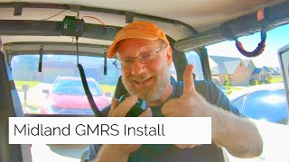 Midland GMRS Install gmrs midlandMXT275 jeepyj [upl. by Attolrahc543]