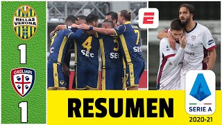 Hellas Verona 11 Cagliari Goles de Zaccagni y Marín Ambos equipos conformes con empate  Serie A [upl. by Inalaek]