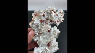 Specimen of Hassonite Garnet Crystals on Muscovite from Pakistan garnet minerals crystals [upl. by Adnoel860]